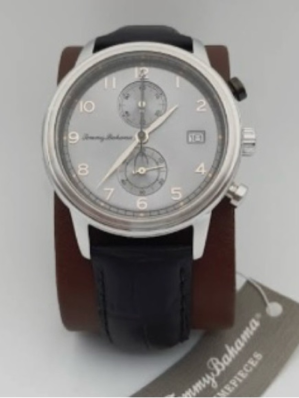 Tommy Bahama- Japanese Movement Silver Dial Men’s Watch Alligator Leather Band